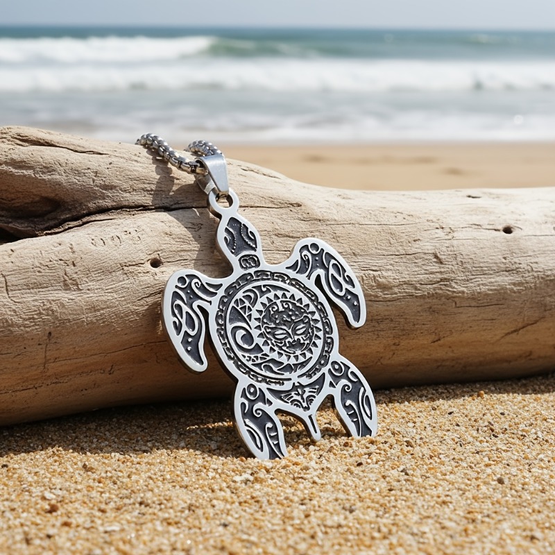 Personalized Turtle Brooch and Pendant Necklace